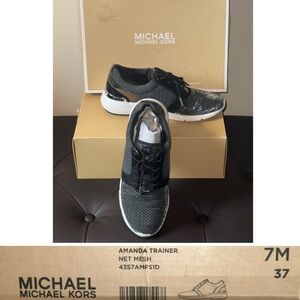 Michael Kors Amanda Trainer in Black and White